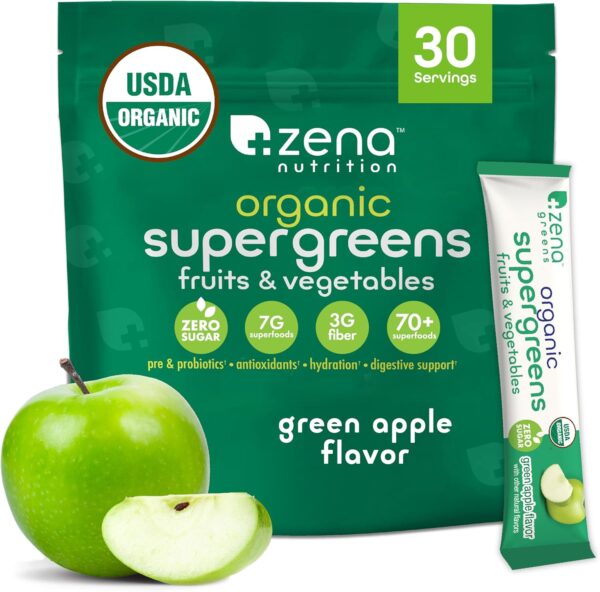 Zena Nutrition Organic Supergreens Greens Powder (poudre de verdure)